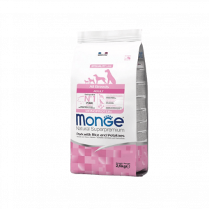 Monge Adult All Breeds Monoprotein Maiale kg.2,5, monge gusto maiale,