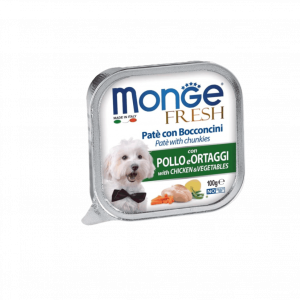 Monge Fresh Adult Pollo e Ortaggi gr.100, monge cane in bocconcini,
