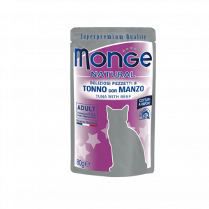 Monge Natural Bustine Tonno con Manzo,