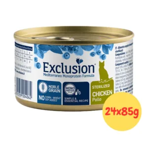 Exclusion Mediterraneo Monoprotein Sterilized Pollo, Exclusion, Alimenti Umidi Gatto,