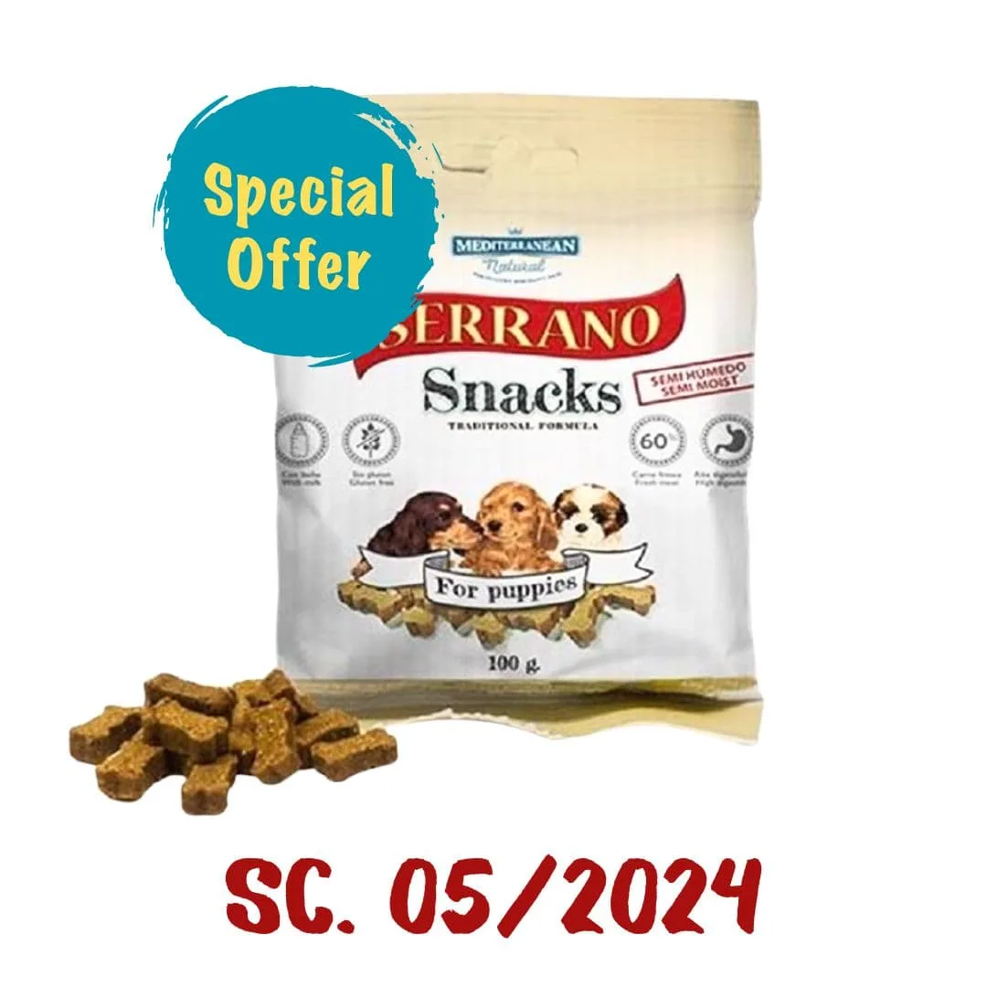 Super Promo Serrano Snacks For Puppies 100g (Scadenza 052024