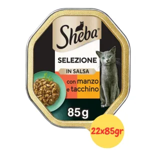 Sheba Selezione in Salsa con Manzo e Tacchino