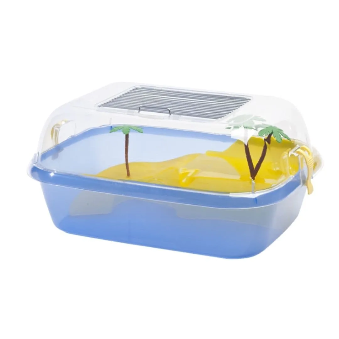 Vasca Per Tartarughe 44x34x12 Cm Con Isola Per Piante - Box Per Tartarughe Acquatiche - Foto 6