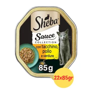 Sheba Sauce Collection con Tacchino Pollo e Verdure