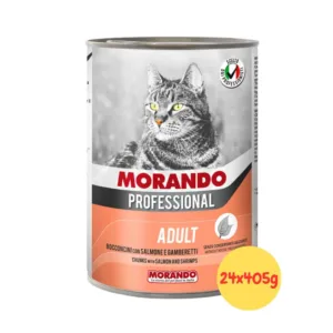 Lattina Morando Professional con immagine di gatto grigio e dettagli arancioni
