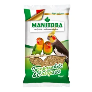 Confezione di mangime Manitoba per Inseparabili e Calopsiti con mix di semi variati