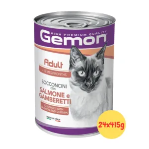 Gemon Sterilised Gatto Bocconcini con Salmone e Gamberetti