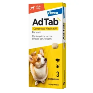 AdTab Cane Compresse Masticabili 5,5 a 11kg scatola 3 compresse