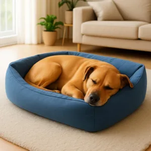 cuccia da interno blu per cani