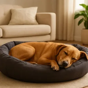 cuccia interno cani soft haven grigio con struttura morbida rettangolare