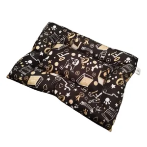 cuscino per cani maxi modello house memories in tessuto tecnico con angoli vivi