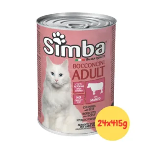 Simba Bocconcini Gatto Umido con Manzo confezione 24 lattine