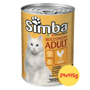 Confezione di 24 lattine Simba Bocconcini al Pollo per gatti adulti