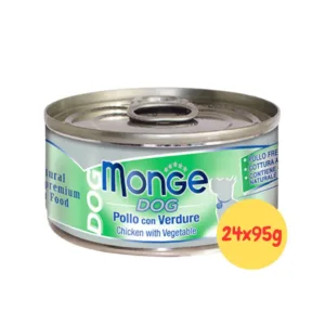 Cibo monge dog pollo con verdure lattina da 95g in multipack