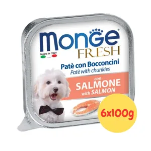 monge fresh adult salmone 6x100g confezione risparmio umido cane