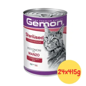 monge gemon sterilised gatto bocconcini al manzo confezione 24 pezzi