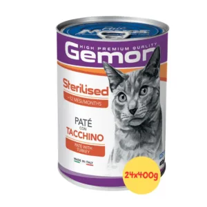 monge gemon sterilised gatto paté al tacchino lattina da 400g
