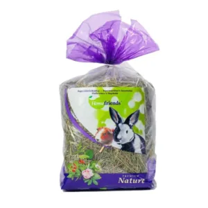 Homefriends fieno menta rosa canina confezione 500g con dettagli viola