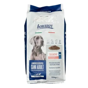 Sacco da 15kg di crocchette Argo Benessere con salmone per cani adulti