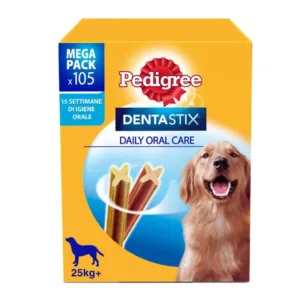 Box Megapack Pedigree Dentastix per cani di taglia grande con 105 stick