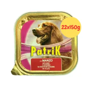 Vaschetta dorata di patè Morando Patrik con immagine di un cane Setter