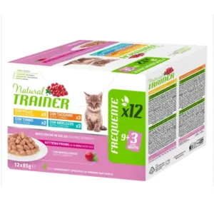 Natural Trainer kitten multipack bocconcini 12x85g confezione assortita