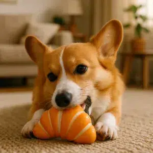 gioco per cani a forma di croissant