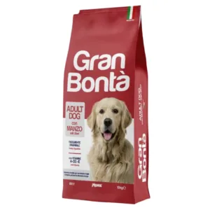 Sacco rosso Gran Bontà All Breeds con immagine di Golden Retriever