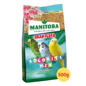 Confezione Manitoba Gran Festa Cocorite Mix con pappagallini colorati e semi a vista