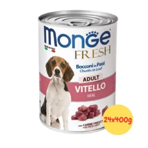 Monge Fresh Paté Cane Vitello con bocconi in paté e carne fresca