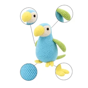pupazzo a forma di pappagallo per cani