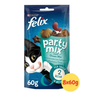Purina Felix Party Mix Ocean bustine snack al gusto di pesce per gatti adulti