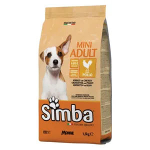 Sacco Simba Mini Adult Dog al Pollo con Jack Russell Terrier in copertina