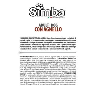 simba secco cane gusto agenllo