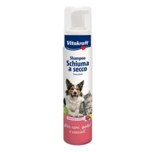 Bomboletta spray bianca Vitakraft con immagini di cane e gatto e fiori