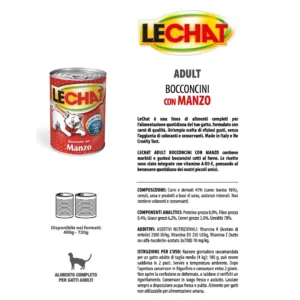 umido manzo per gatti le chat