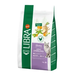 Libra Gatti Sterilizzati Pollo Mediterranean Balance sacco 10kg bianco e verde
