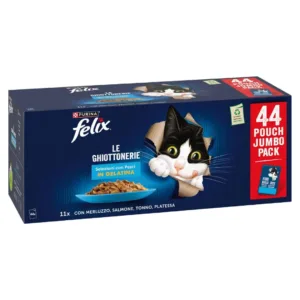 Confezione Jumbo Pack Purina Felix Le Ghiottonerie Selezioni con Pesci 44 buste