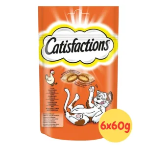 Catisfactions gatti snack al pollo bustine salvafreschezza multipack arancione
