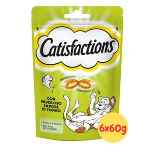 Catisfactions gatti snack al tonno crocchette con cuore cremoso e pesce