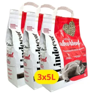 lettiera argilla gatti lindocat assorbente confezione tripla da 5 litri naturale