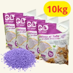 Sacchi di lettiera vegetale al tofu alla lavanda per gatti