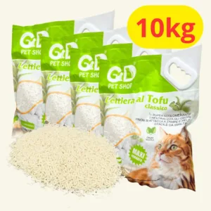 Confezione di lettiera vegetale naturale al tofu senza profumazioni