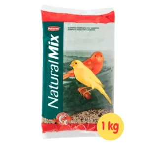 Mangime Canarini Padovan Naturalmix 1kg sacchetto con canarini giallo e arancio