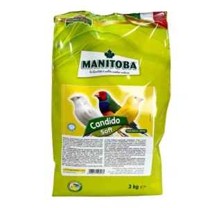 Sacco da 3kg di pastoncino bianco Manitoba Candido Soft per uccelli