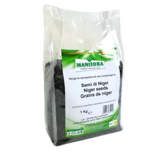 Semi di Niger neri Manitoba in confezione trasparente da 1kg