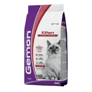 Sacco di crocchette Gemon Kitten Manzo e Riso per gattini