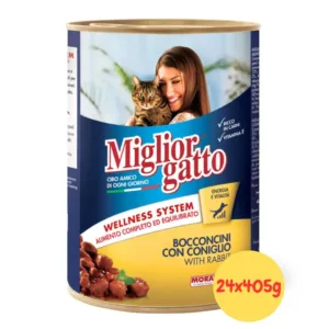 MigliorGatto bocconcini al coniglio per gatti adulti confezione multipack