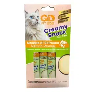 Stick monoporzione di snack cremoso al salmone per gatti