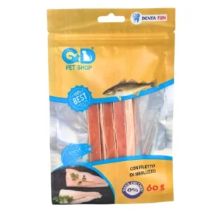 Snack Cani Filetto Merluzzo Denta Fun strisce morbide al pesce